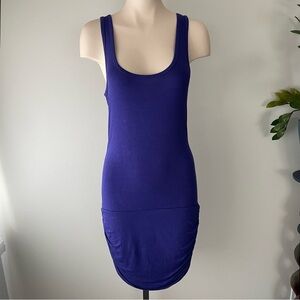 Bella Luxx Ruched Tank Mini Dress Purple Size Medium